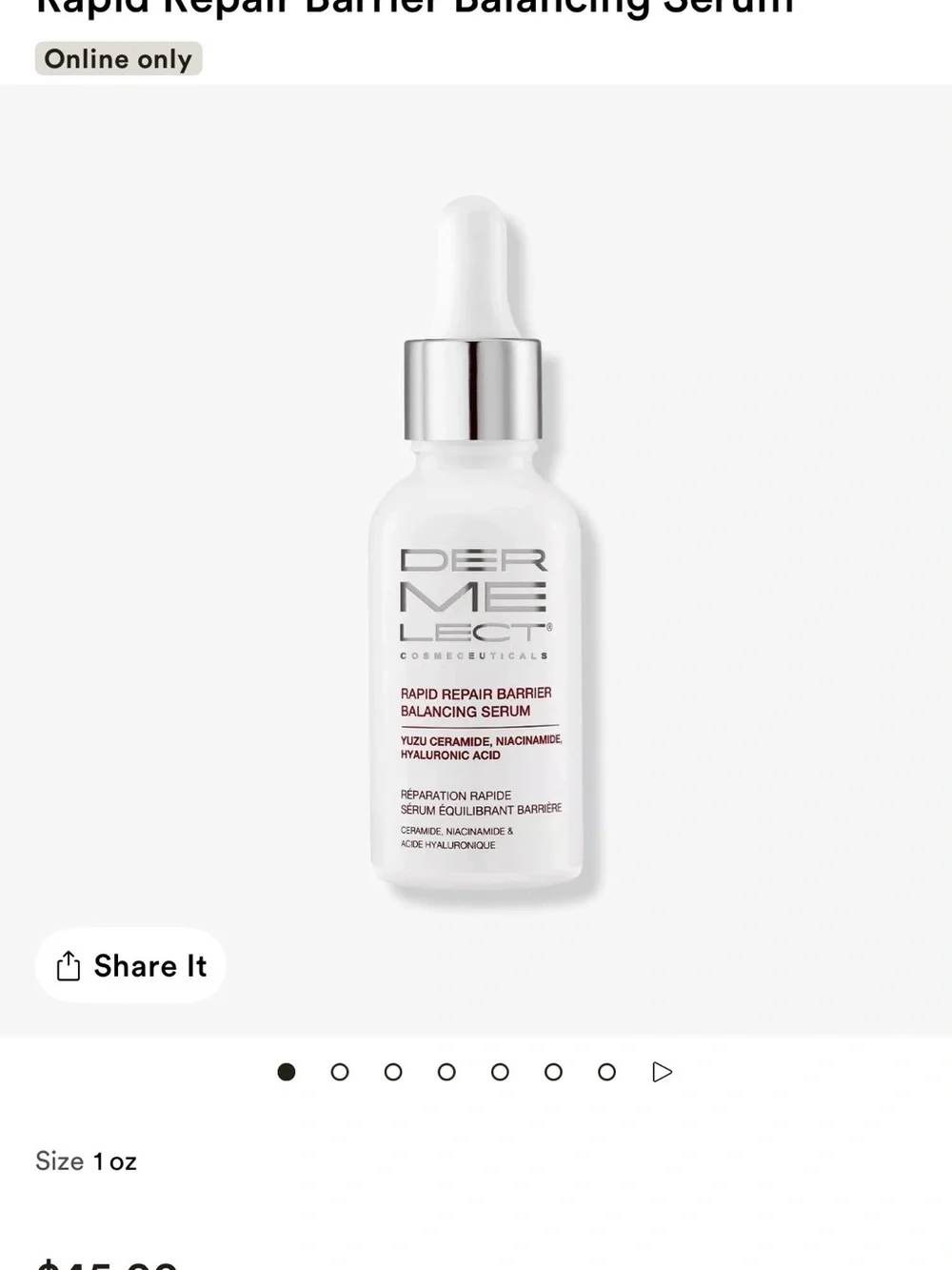 DERMELECT Rapid Repair Barrier Balancing Serum